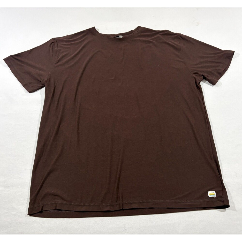 Vuori Strato Burgandy Tech Short Sleeve T-Shirt Mens Tee Gym Workout Crew Sz 2XL